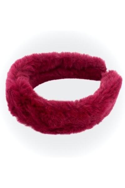 CSR AKSESUAR Burgundy Plush Crown Hair Crown - Feathered