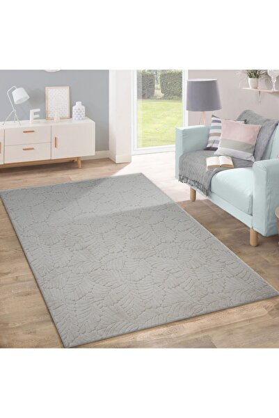 Hakan غطاء سجاد مرن بلون بني ورقي