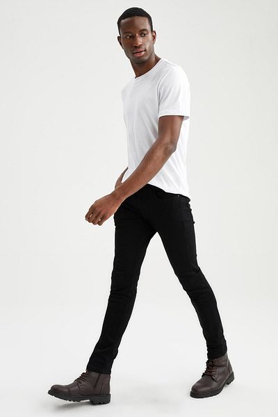 DeFacto Super Skinny Fit - Τζιν με κανονική μέση εξαιρετικά στενό πόδι R8752az22sp
