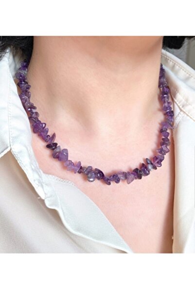 Berce Butik Butik Berçe Ametis Doğal Taşlı Kolye