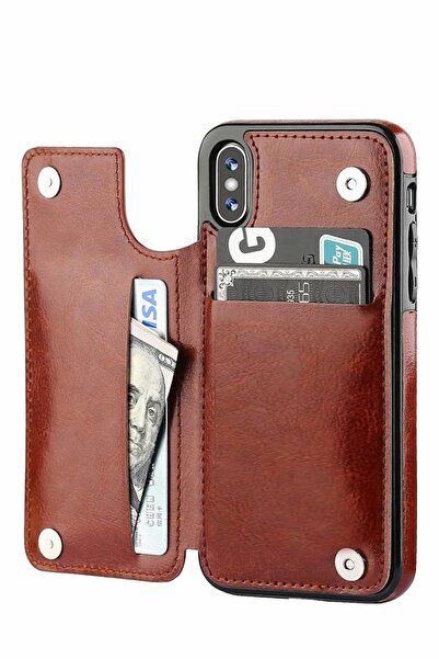 Lima حافظة ذكية فاخرة لهاتف آيفون X مع محفظة وحامل بطاقات