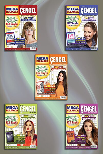 MEGA Çengel Bulmaca Set - 560 Sayfa 5 Kitap