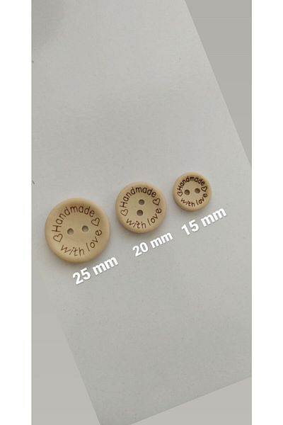 fundahobi 25 Mm Handmade Wooden Button