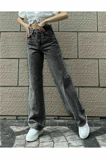 byhaziran butik Ženske snježne super Visok struk palazzo farmerke Sa likrom š...