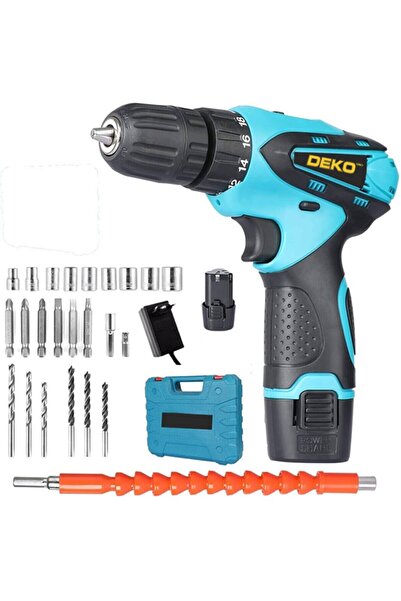 DEKO TURKEY 24 V 4 Ah Metal Dişli Şanzıman Çift Akülü Şarjlı Vidalama Matkap ...