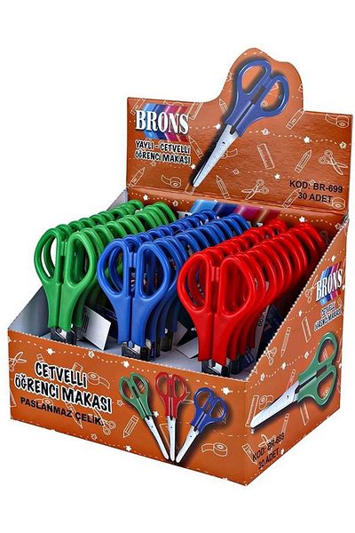 Brons Brons School Scissors - Ruled Model Br-699 (Piece) Category: Scissors