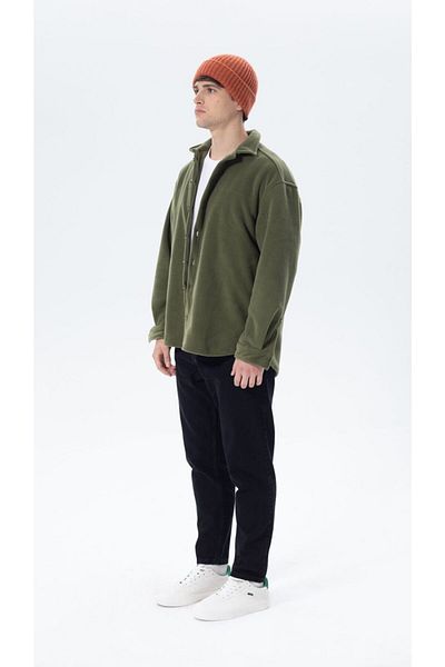 Urban Basic Oversize Polar Khaki Shirt Ub8080