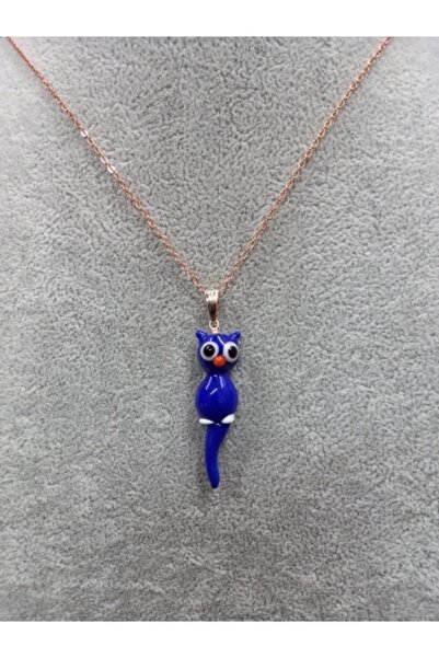 nazarboncuğu قلادة قطة زجاجية