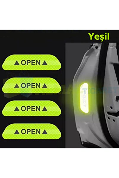 yılmazetic Araç Kapı Open Reflektör Araba Oto Sticker Yapıştıma 4 Adet (9,3 X...