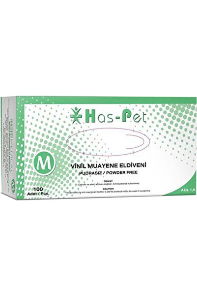 HERŞEYCİM Haspet Vinil Muayene Eldiveni Pudrasız 1 X 100 Adet