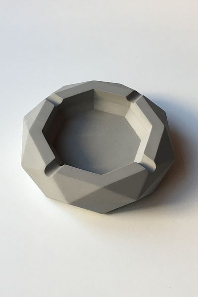 sin istanbul Octagonal Concrete Ash Tray Gray Ashtray