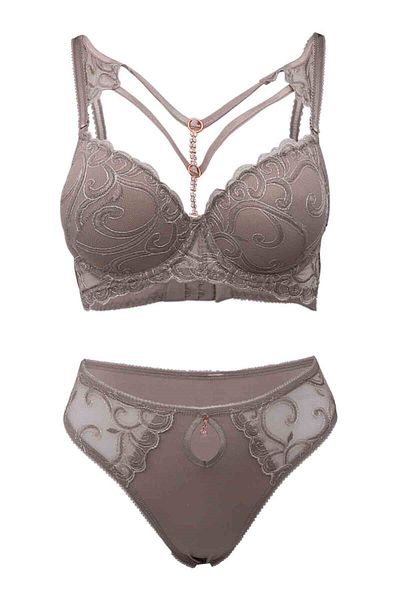 Le Jardin Set sutien și top model Mercia 5010 - Gri nurcă