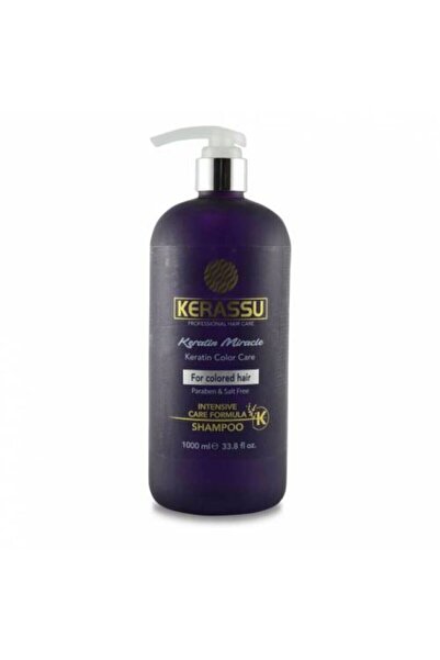 KERASSU Keratin Miracle Boya Korumalı Saç Şampuanı 1000 Ml Tuz Paraben Içermez