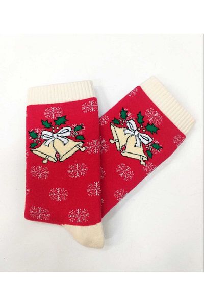 Dündar Unisex New Year Concept Seamless Scented Towel Socks