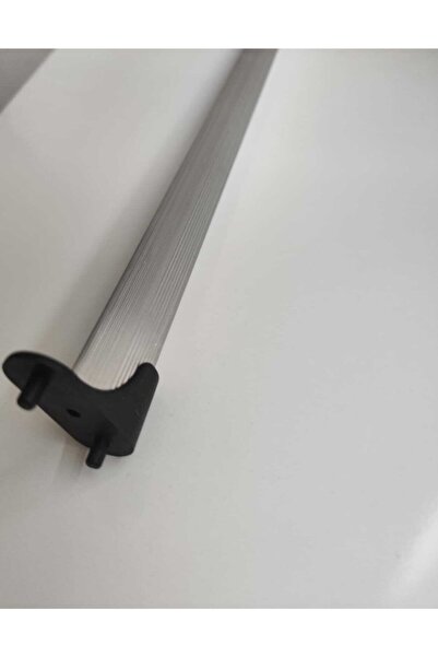 Dolap Askı Borusu Alüminyum 150cm (15x30mm Kalınlık) +2 Adet Flanş + Vidalar