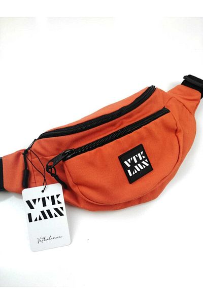 Vatkalimon Unisex Orange Colored Shoulder and Waist Bag
