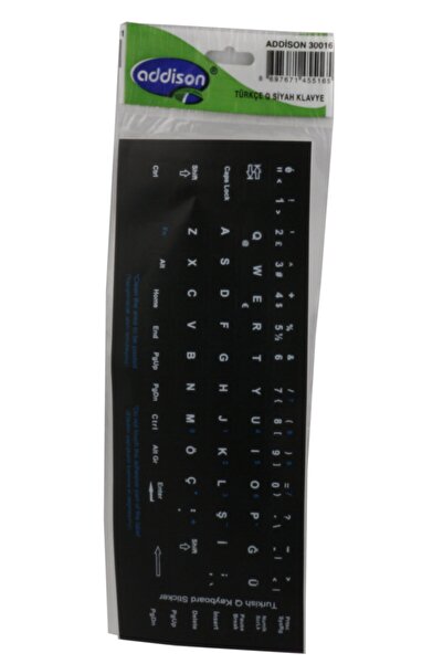 ADDISON 300161 Türkçe Q Siyah Klavye Stıker