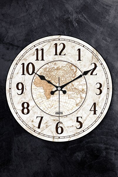 EMORES Decorative Real Glass Bombe Silent Mechanism Wall Clock 36 cm