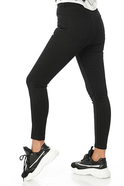 Ramrod Livik Jet Μαύρο Παντελόνι Jean High Skinny (εφαρμογή)