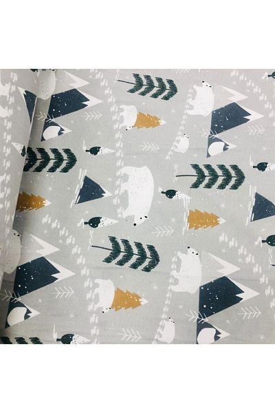 Menderes Home 240 Cm Patterned 100% Cotton Flannel Fabric