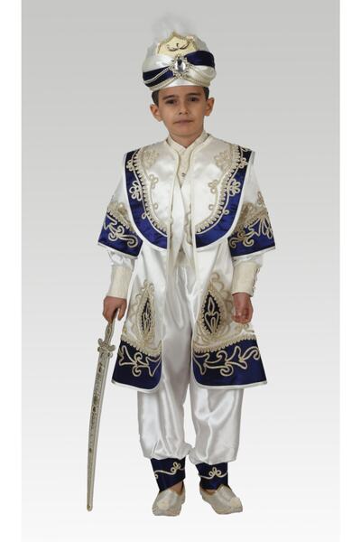Emir Sünnet Kıyafetleri Erkek Çocuk Bej Renk Şehzade Padişah Sünnet Kıyafeti