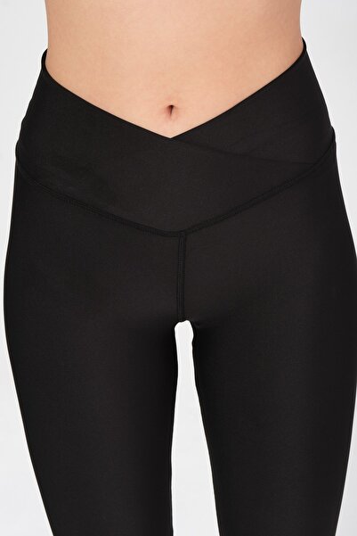 Mascarano Black High Waist Recovery Sports Leggings with Push-up Feature