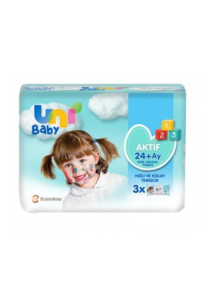 Uni Baby Aktif Islak Mendil 52 Li X 3 Adet