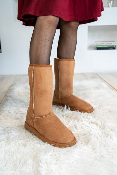 Shupe Γυναικείες μακριές σουέτ μπότες γούνινες χειμερινές μπότες