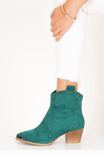 derithy Teroya Boots-green Suede-byc0304
