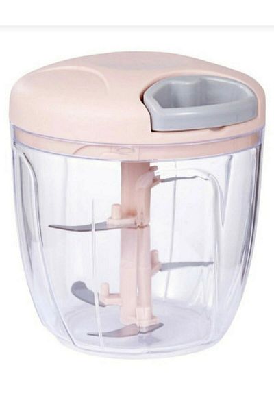 Kitchen Pembelia Rope Hand Chopper with 5 Blades Large Size Vegetable Chopper 1000 ml