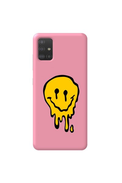 WANNA PROTECT Silicone Phone Case with Velvet Pattern Inside Samsung A71 Pink...