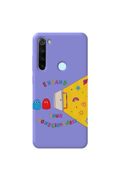 WANNA PROTECT Xiaomi Redmi Note 8 Lilac Color Expand Velvet Patterned Silicon...