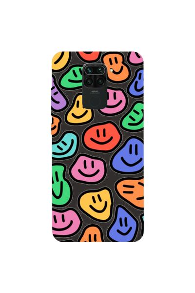 WANNA PROTECT Xiaomi Redmi Note 9 Black Color Smile Pattern Silicone Phone Ca...