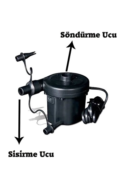 Binbirreyon Kral Boy Çift Kişilik Şişme Yatak Misafir Yatağı Elektrikli Pompalı 147x198x23cm Fd012-1