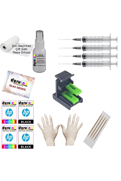 Duru Canon Ip1800 Ip1900 Ip2500 (pg 37 Cl 38) Kartuş Mürekkep Dolum Seti 4x100 Ml Renk