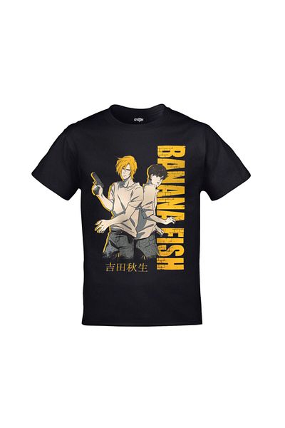 Orijin Tekstil Banana Fish Ash Lynx Eiji Okumura Anime Printed Unisex Black T-shirt