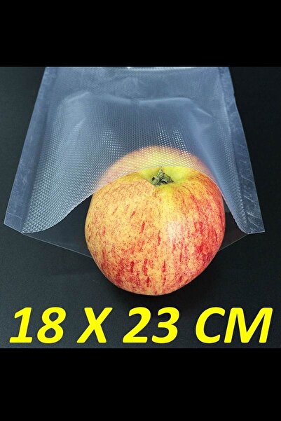 ARCAN - 18x23 Cm 19 Adet Tırtıklı Vakum Poşet Desenli Naylon Torba Ev Tipi Va...