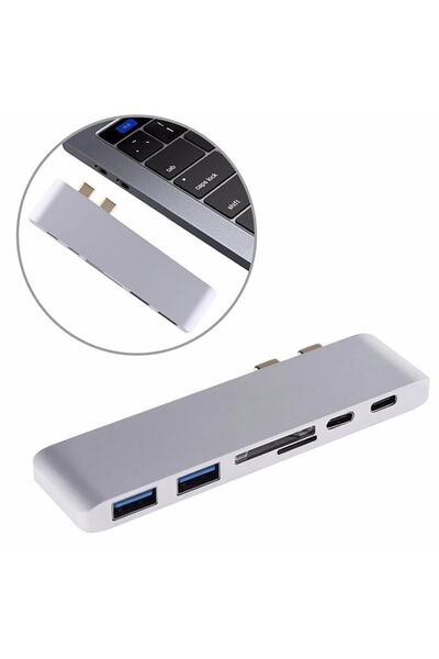 Streak Çift Type-c Usb 3.0 Çoklayıcı Kart Okuyucu Çevirici Macbook Bw3185 - U...