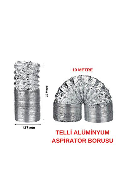 beyazpazar Aspiratör Davlumbaz Ankastre Havalandırma Borusu 10 Metre