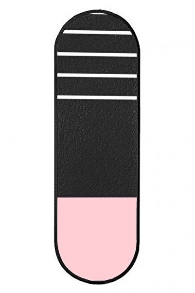 Spoyi Pembe Çizgi Tasarımlı Siyah S-grip (telefon Standı)