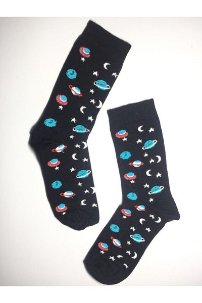 Altınay 2 Pairs of Space Special Themed Perfumed Socket Women's Socks Uzay2