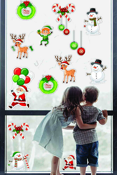 Sepet Yıldızı Новорічні прикраси Набір наклейок до Різдва та Нового року