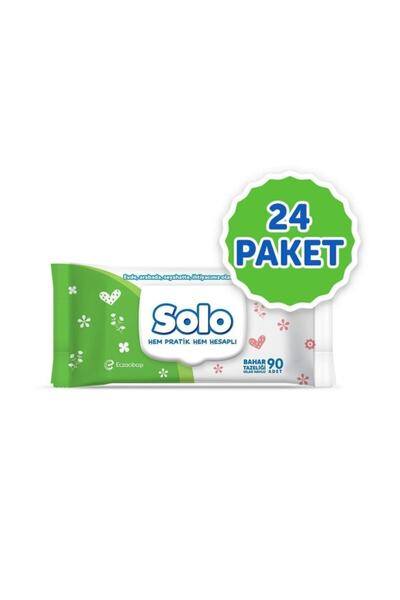 Solo مناديل مبللة مغطاة، عبوة من 24 قطعة