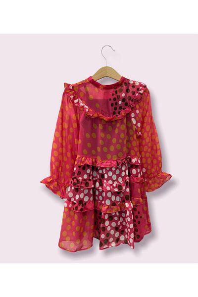 Çikoby Girl Pink Chiffon Dress