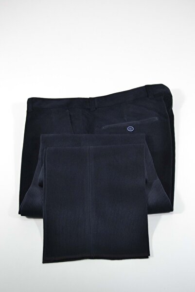 ELEYSE Bilbao Classic Men's Velvet Trousers with Jardon Inside Navy Blue 50