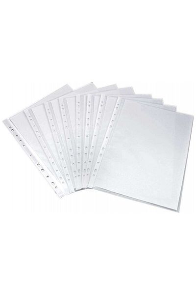 Öğretmen Kırtasiye 100 Pieces A4 Transparent File Foyer Bag File