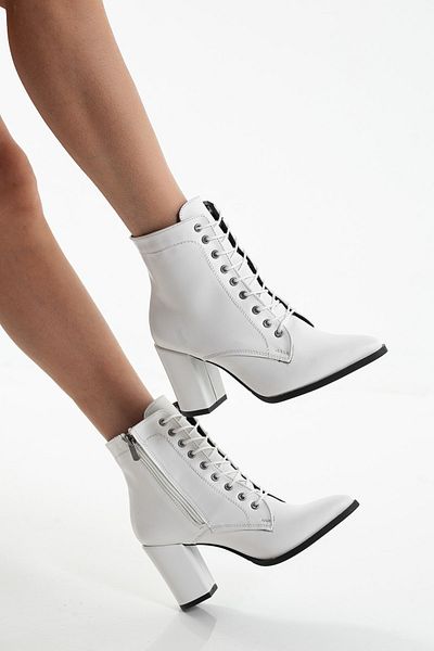 LİLLA Women's Lace-Up High Heel Boots