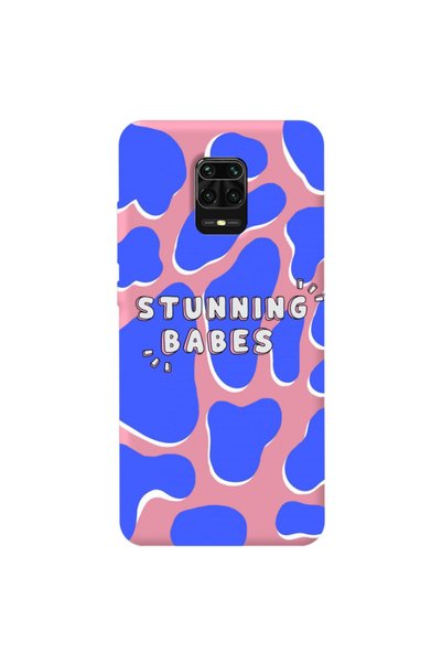 WANNA PROTECT Xiaomi Redmi Note 9 Pro Pink Color Stunning Babes Velvet Patter...