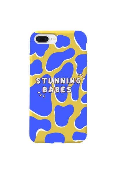 WANNA PROTECT iPhone 7 Plus Yellow Color Stunning Babes Velvet Patterned Sili...
