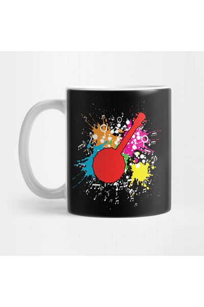 Pixxa Banjo Country Music Acoustic Instrument Band Gift Mug Cup